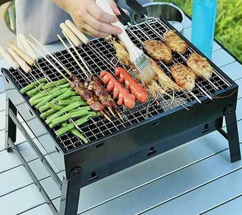 Portable folding charcoal bbq - charcoal,