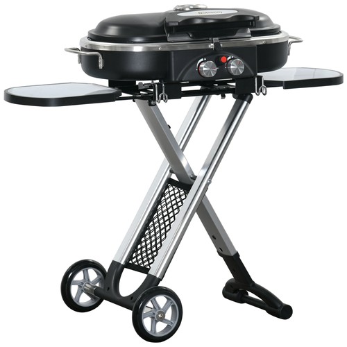 Burner gas bbq trolley - 2-burner,