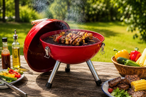 Portable bbq charcoal grill - charcoal,