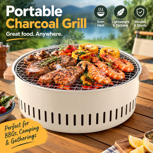 Tabletop charcoal bbq grill - tabletop,