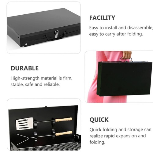 Portable folding charcoal bbq - portable,