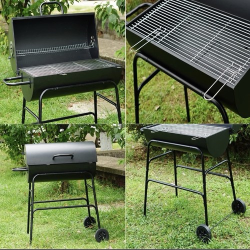 Large oil drum charcoal - oil,