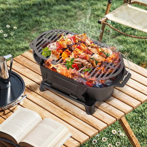 Cast iron bbq grill - grill, portable