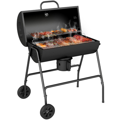 Outsunny barrel charcoal bbq - outsunny,