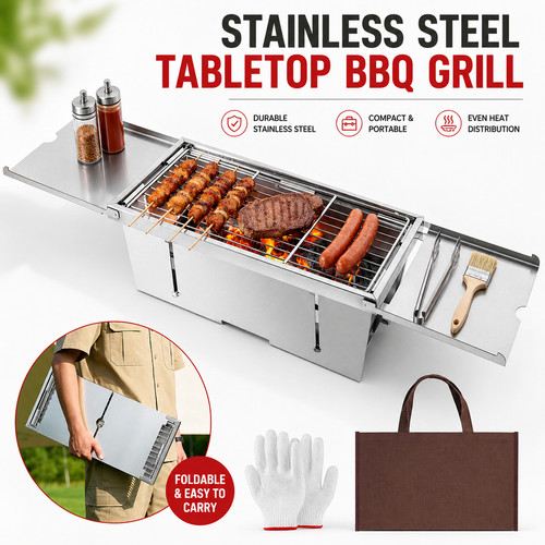 Folding bbq grill charcoal - bbq,