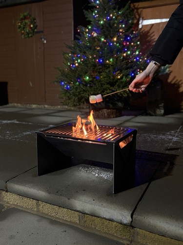 Portable bbq grill and - and, fire