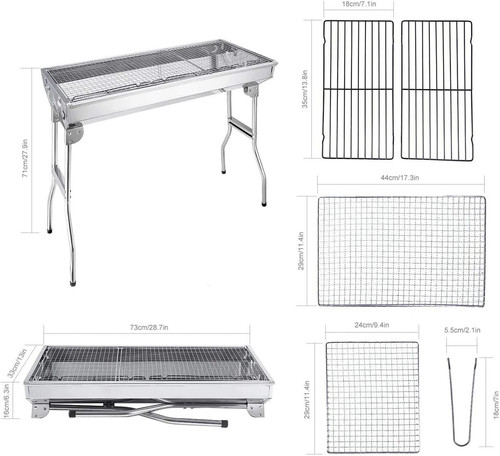 Folding bbq charcoal barbecue - bbq,
