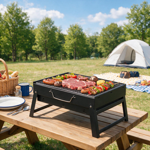 Portable charcoal bbq grill - charcoal,