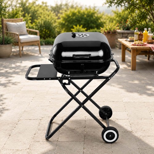 Portable foldable charcoal bbq - charcoal,