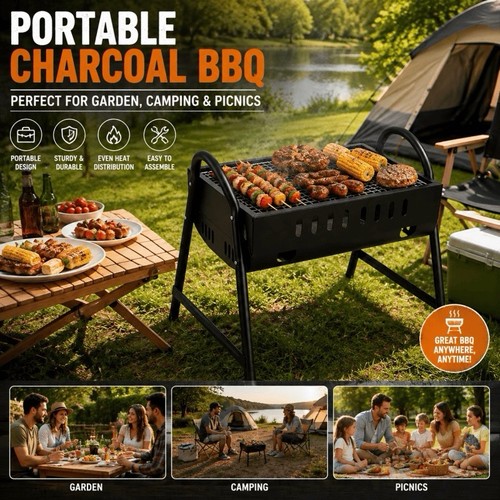Portable charcoal bbq grill - charcoal,