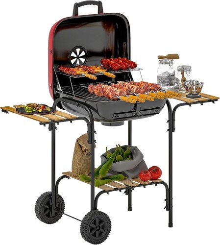 Charcoal barbecue grill - barbecue,