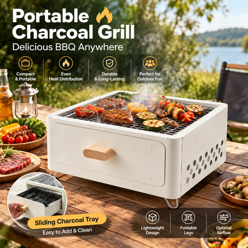 Tabletop charcoal bbq grill - charcoal,