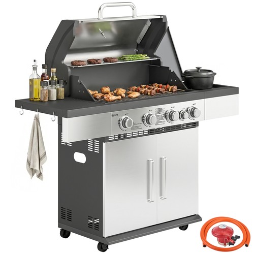 Outsunny burner gas bbq - outsunny, 4+1