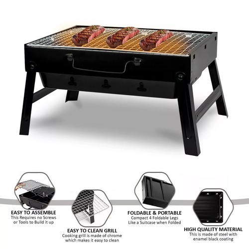 Portable folding charcoal - folding, bbq