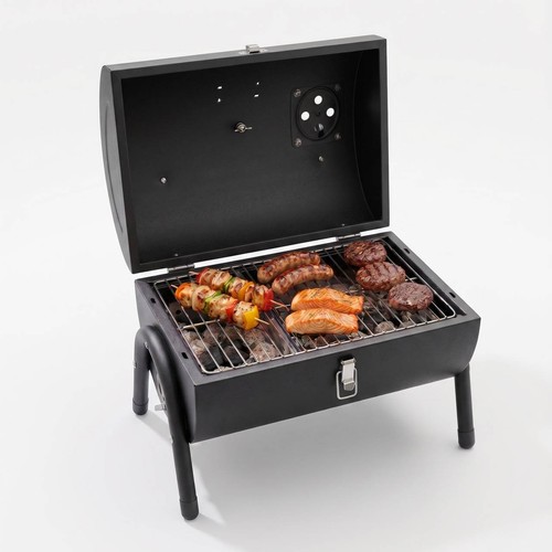Portable charcoal mini barrel - charcoal,