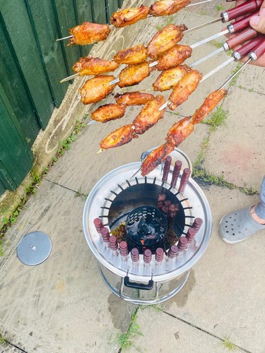 Barbecue charcoal grill with - ,